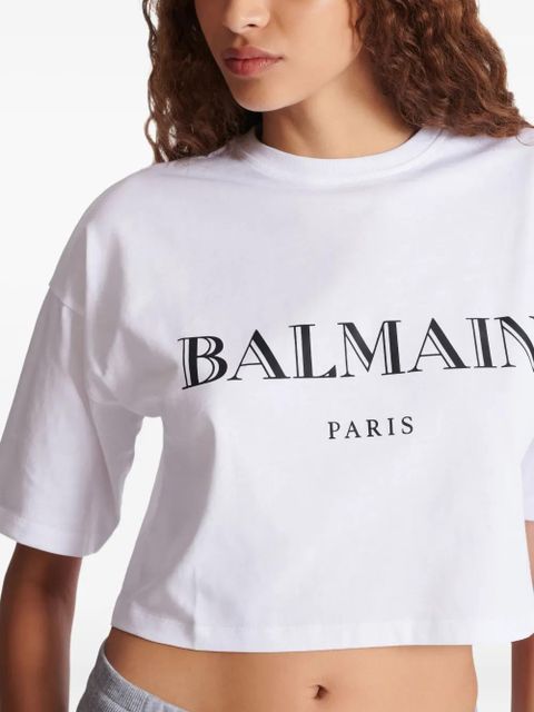 Balmain logo-print T-shirt - White