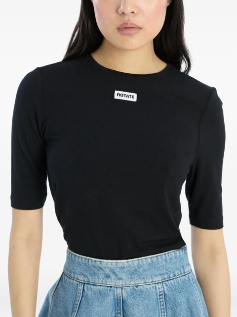 ROTATE BIRGER CHRISTENSEN logo-detail short-sleeve T-shirt - Black