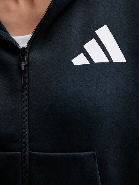 adidas bluza x Z.N.E damska kolor granatowy z kapturem z nadrukiem JW5320