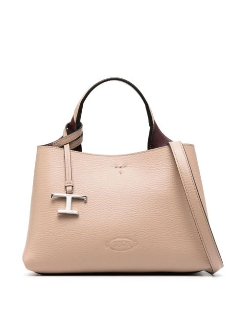 Tod's logo-pendant leather tote bag - Neutrals - zdjęcie produktu nr 1