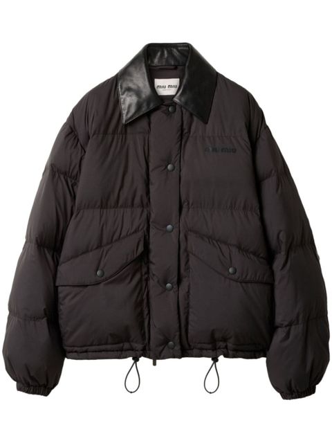 Miu Miu cropped down jacket - Black