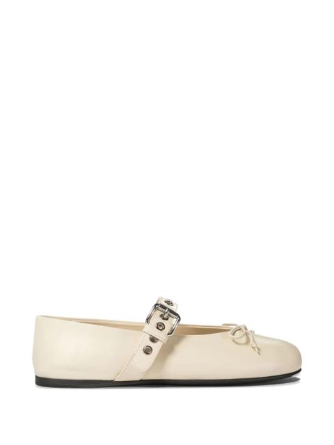 Miu Miu buckle-bow ballet flats - Neutrals
