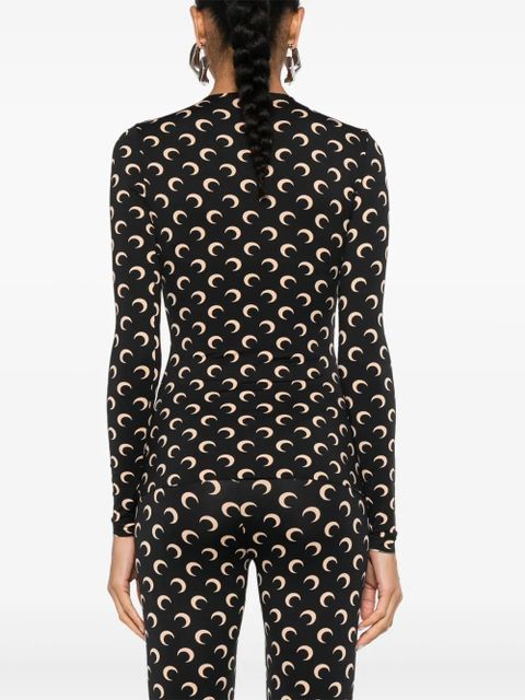 Marine Serre Moon jersey T-shirt - Black