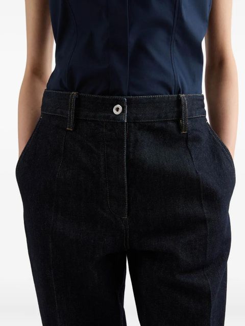 Jil Sander button-fly flared jeans - Blue