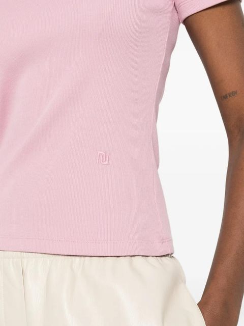 Nanushka slim fit cropped T-shirt - Pink