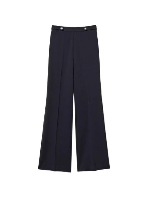 TWINSET pearl-button wide-leg trousers - Blue - zdjęcie produktu nr 1