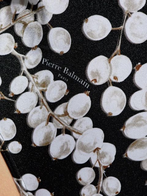 Balmain graphic-print swimsuit - Black