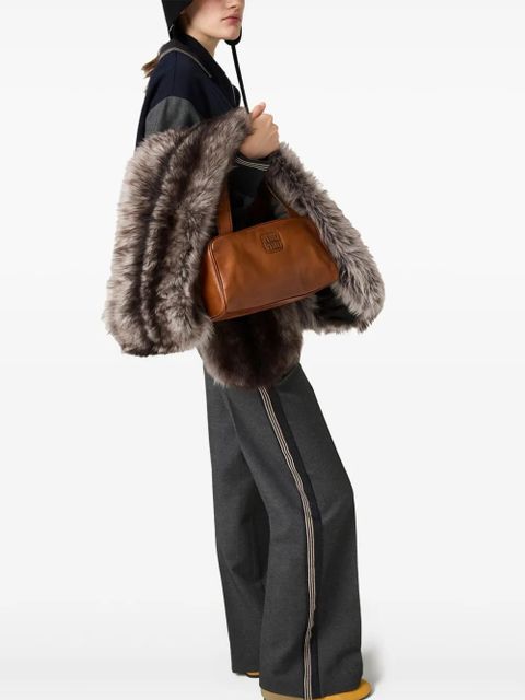 Miu Miu fabric stitch knit pants - Grey