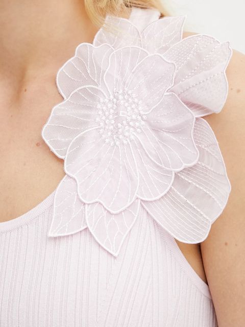 Elisabetta Franchi top z domieszką jedwabiu