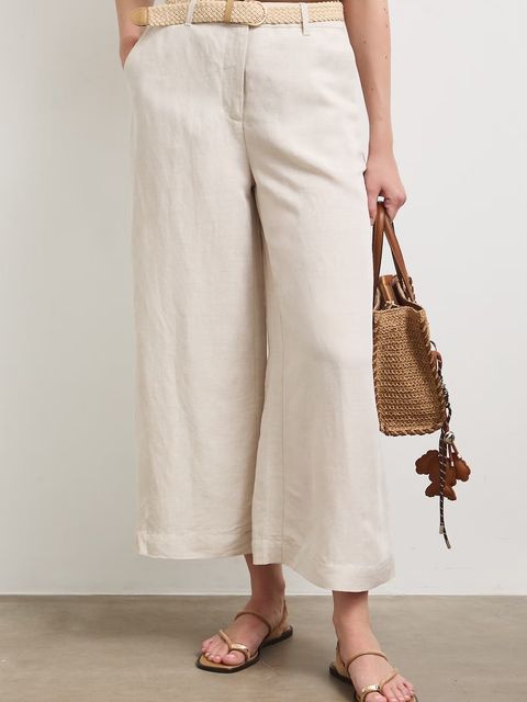 Medicine spodnie culottes damskie z dodatkiem lnu - zdjęcie produktu nr 1