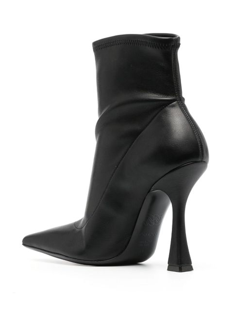 Casadei Geraldine 100mm leather boots - Black - zdjęcie produktu nr 2