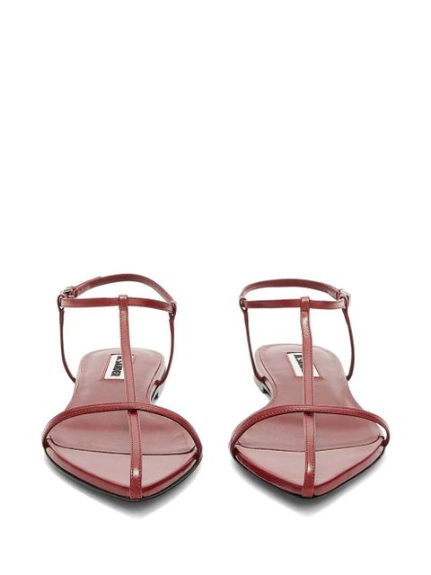 Jil Sander flat strappy sandals - Red