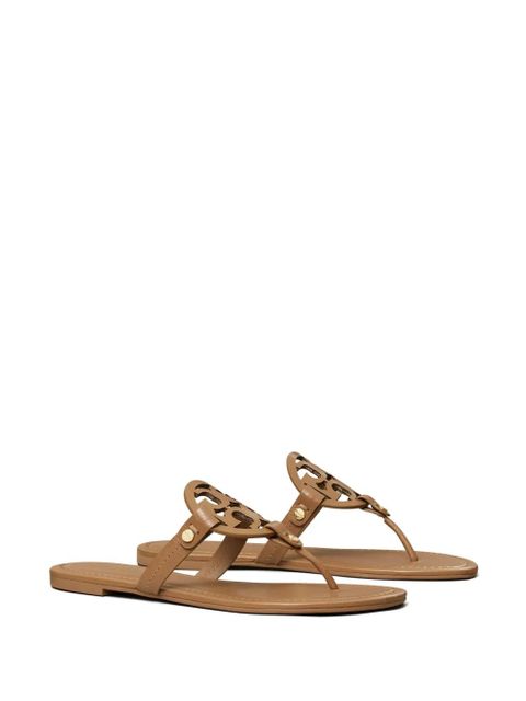Tory Burch Miller logo-motif flip flops - Neutrals