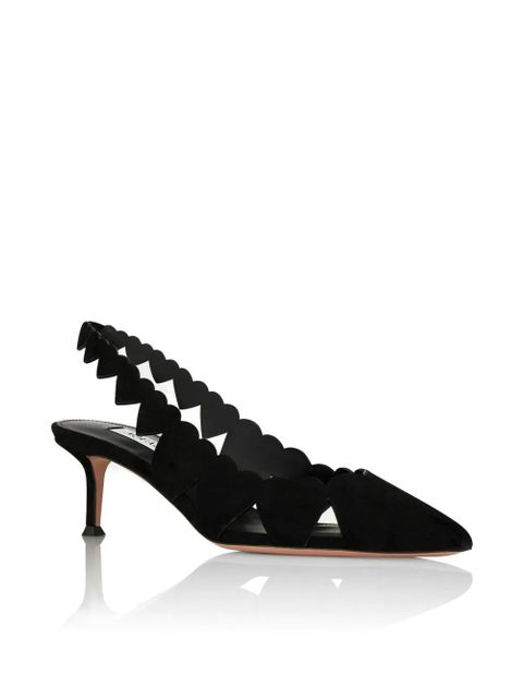 Aquazzura heart cutout slingback pumps - Black - zdjęcie produktu nr 2