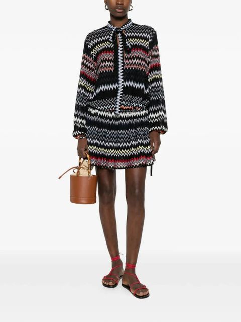 Missoni chevron-pattern mini dress - Black - zdjęcie produktu nr 2