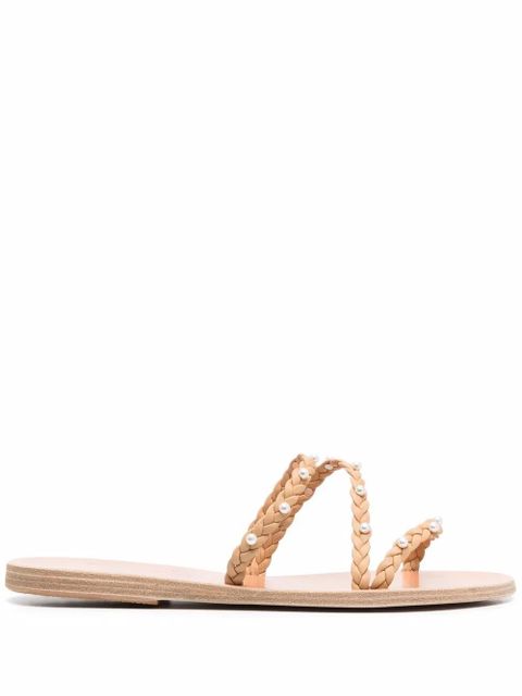 Ancient Greek Sandals Ekaterini pearl leather sandals - Neutrals - zdjęcie produktu nr 1