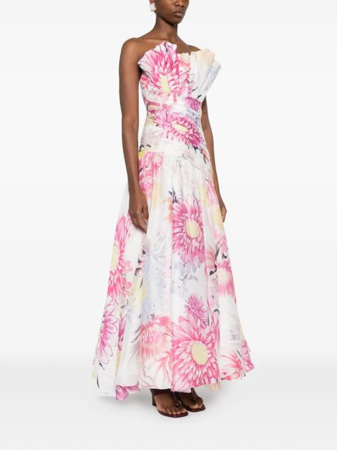 Aje Reflector ruffled maxi dress - White