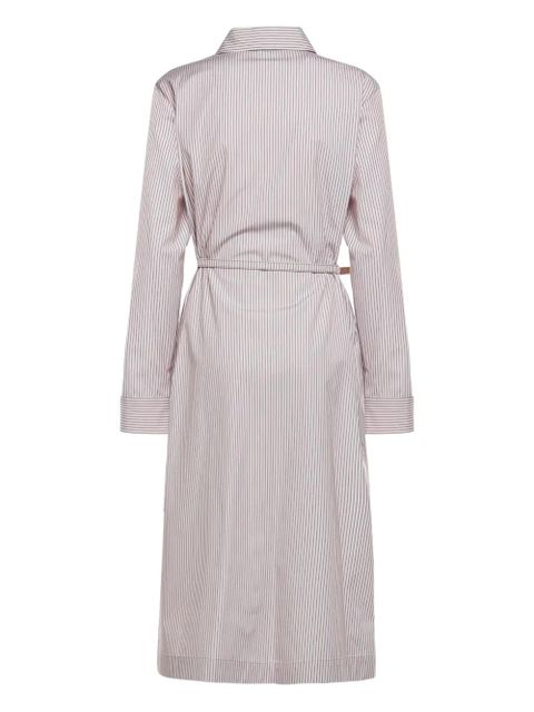 FENDI striped belted midi dress - Neutrals - zdjęcie produktu nr 2