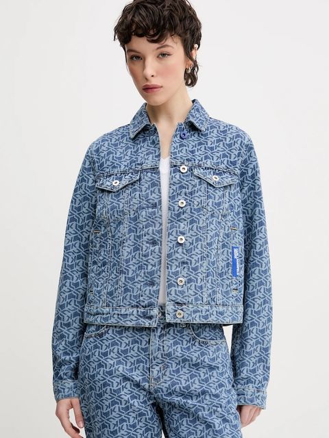 Karl Lagerfeld Jeans kurtka jeansowa kolor niebieski przejściowa A2W14035 - zdjęcie produktu nr 1