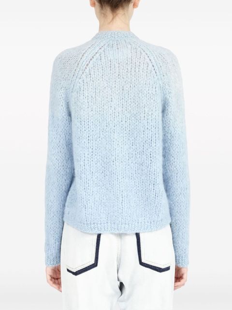 Maison Margiela knitted mohair-blend cardigan - Blue