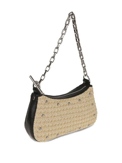 Alexander McQueen stud-embellished shoulder bag - Neutrals