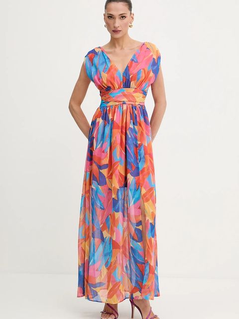 Morgan sukienka kolor pomarańczowy maxi rozkloszowana RUPIL.F - zdjęcie produktu nr 1