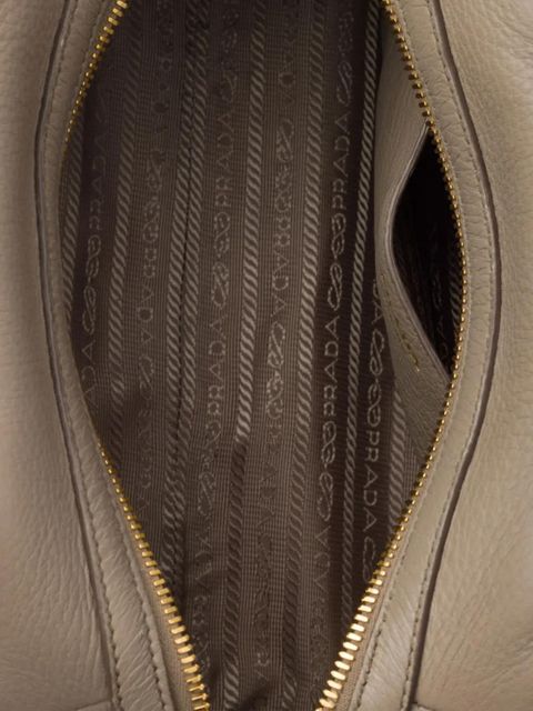 Prada medium leather tote bag - Grey