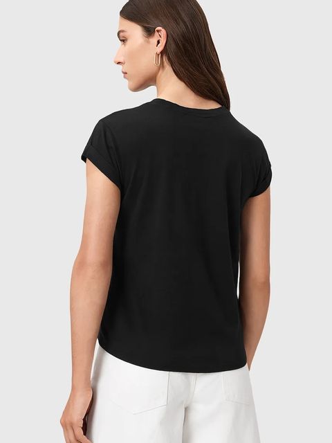 AllSaints t-shirt bawełniany IVANA damskie kolor czarny W038JD