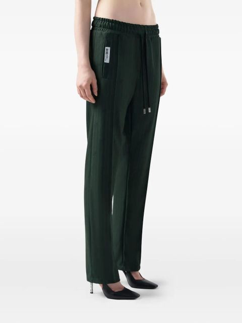 GCDS pinstripe drawstring trousers - Green