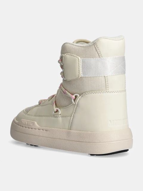 Moon Boot botki MB PARK SNEAKER BOOT kolor beżowy na płaskim obcasie lekko ocieplone 80D2470060 L002