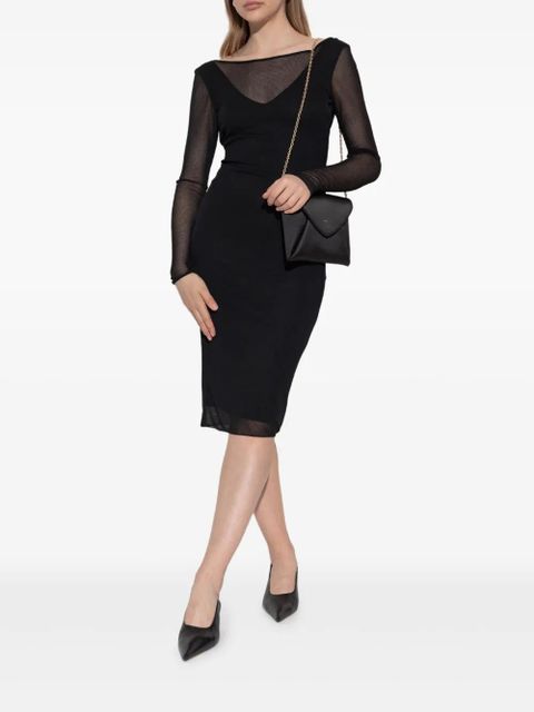 Max Mara sheer-sleeved dress - Black - zdjęcie produktu nr 2