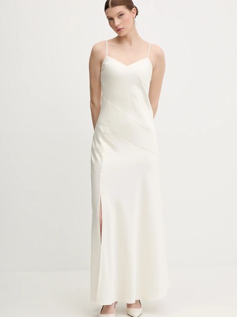 Joop! sukienka kolor beżowy maxi prosta 30100029 - zdjęcie produktu nr 1