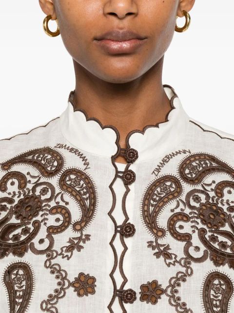 ZIMMERMANN Ascension shirt - Neutrals