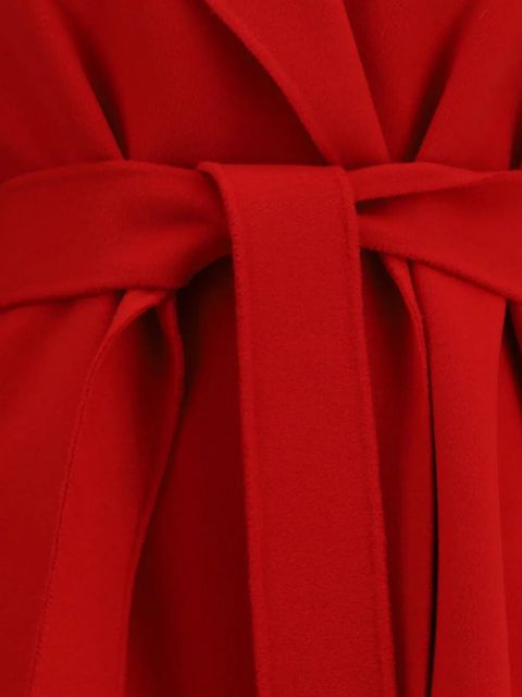 Max Mara self-tie notched wool coat - Red