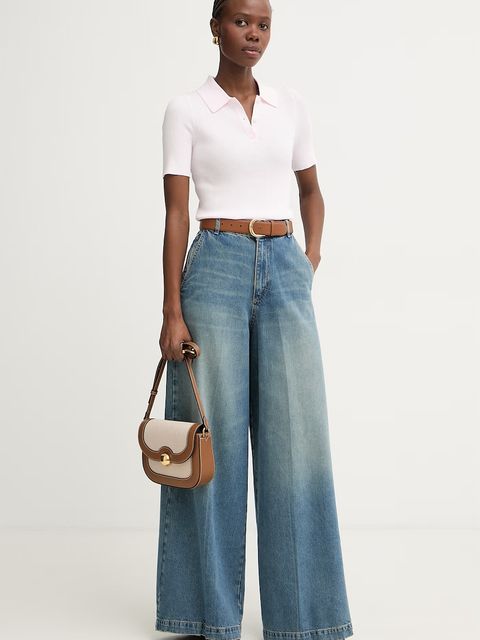 BOSS polo damskie z wiskozy Feskus - zdjęcie produktu nr 1