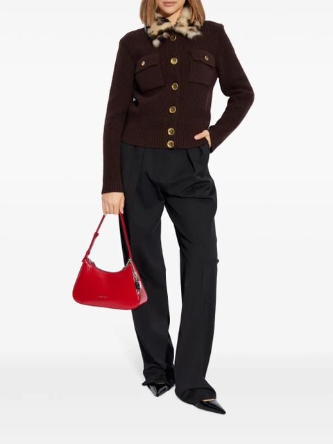 Givenchy fur-collar cardigan - Brown