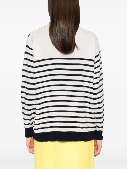 Blumarine logo-intarsia sweater - Neutrals