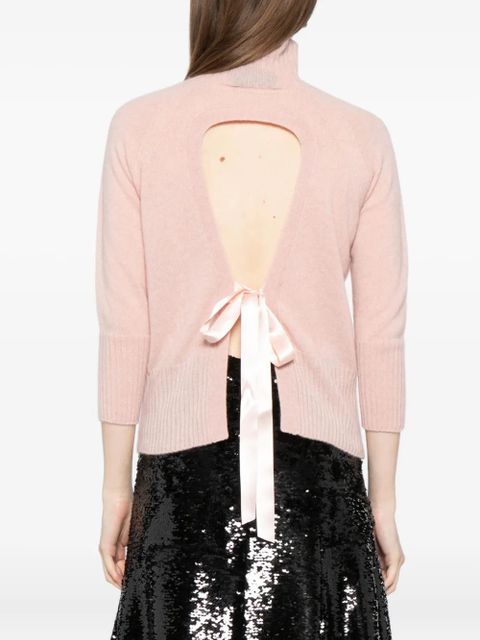 Simone Rocha cashmere turtleneck top - Pink