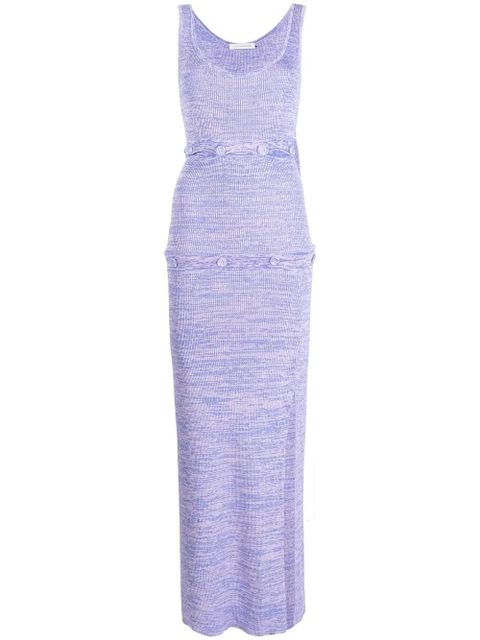 Christopher Esber buttoned-panel knit dress - Purple - zdjęcie produktu nr 1