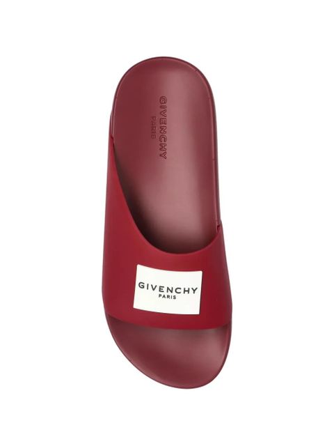 Givenchy logo-patch slides - Red