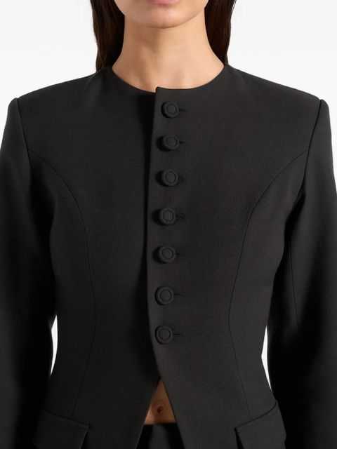 Manière De Voir Harper detachable-collar cinched blazer - Black