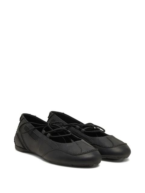 Diesel lace-up ballet flats - Black