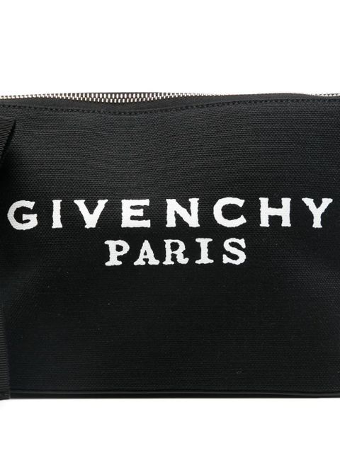 Givenchy bow-detailed logo clutch bag - Black