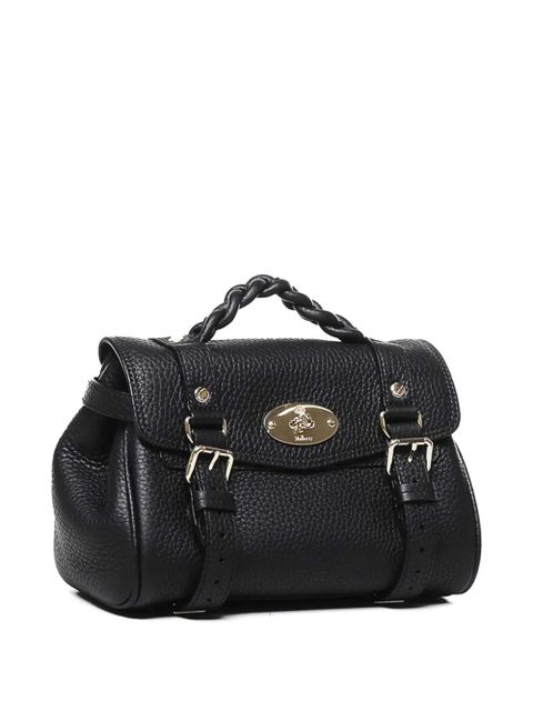 Mulberry mini Alexa braided-handle satchel - Black
