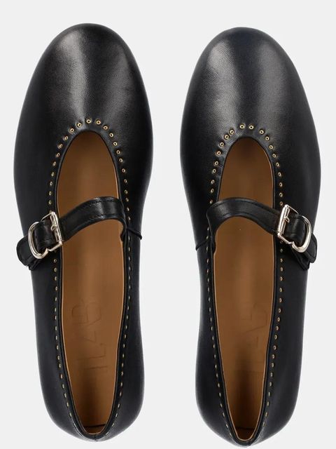 Answear.LAB baleriny skórzane kolor czarny