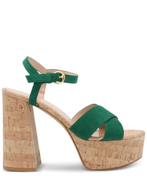 Gianvito Rossi Bebe 120mm leather sandals - Green - zdjęcie produktu nr 1