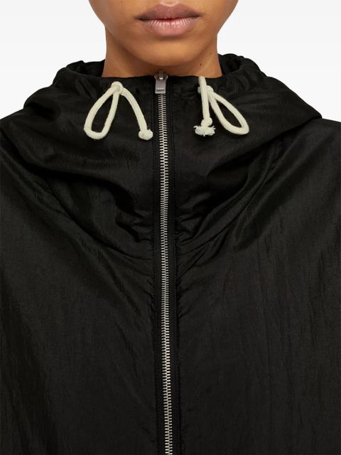 Jil Sander zip-up hooded jacket - Black