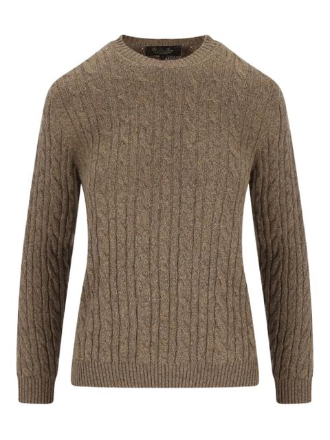Loro Piana Treccia cable-knit sweater - Brown - zdjęcie produktu nr 1