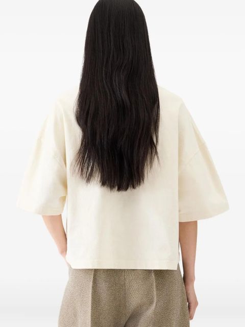 Jacquemus Corto cropped T-shirt - Neutrals