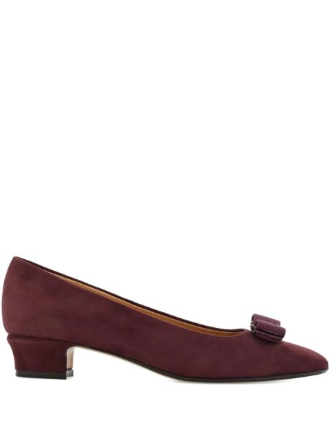 Ferragamo 30mm Vara bow-detail pumps - Purple - zdjęcie produktu nr 1
